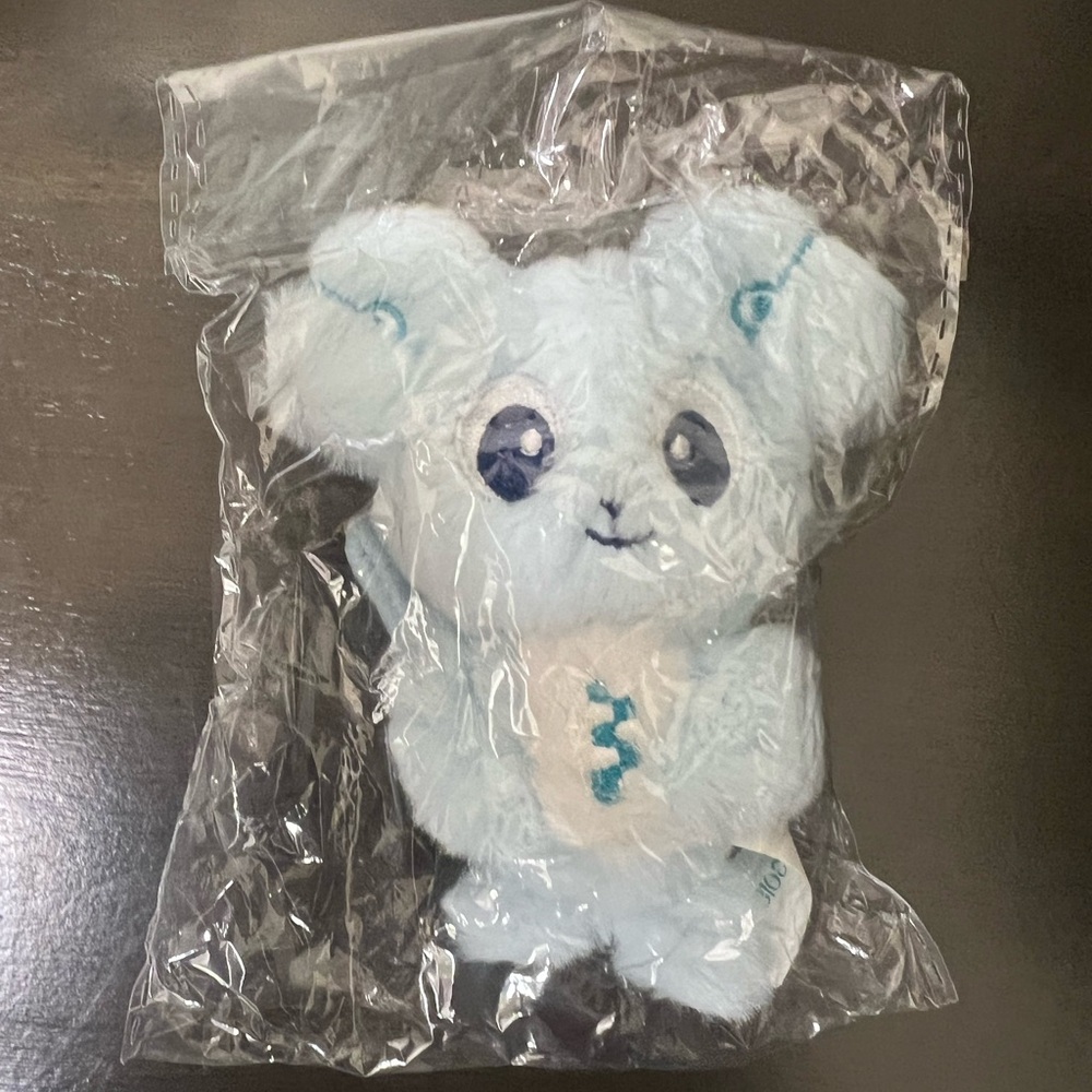 Cute Blue Plush Mouse Keychain
